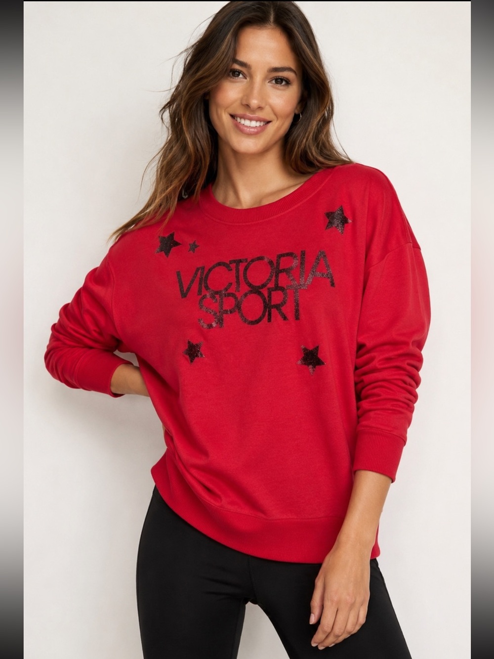Victoria Sport Sweatshirt Athleisure Sporty Cozy Logo Pullover - Size XL